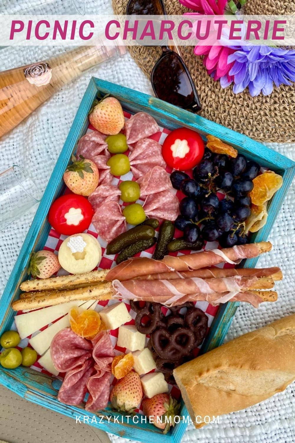 Gather your friends and family and enjoy a charcuterie board that is perfect for enjoying the warmer weather.  via @krazykitchenmom