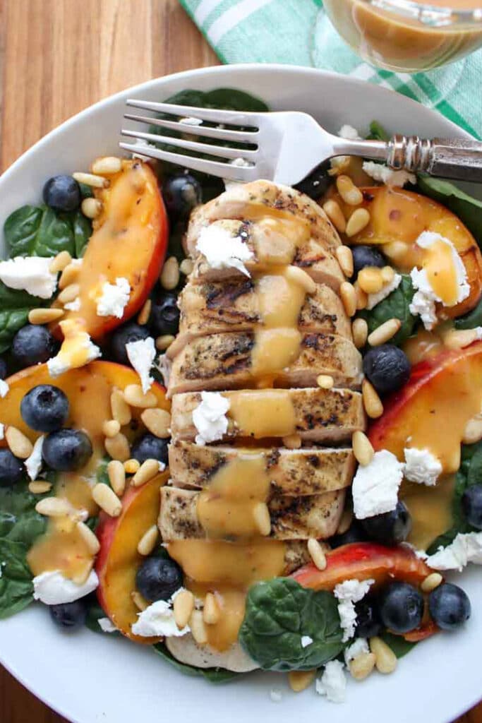 Grilled Peach Salad Dressing - Krazy Kitchen Mom