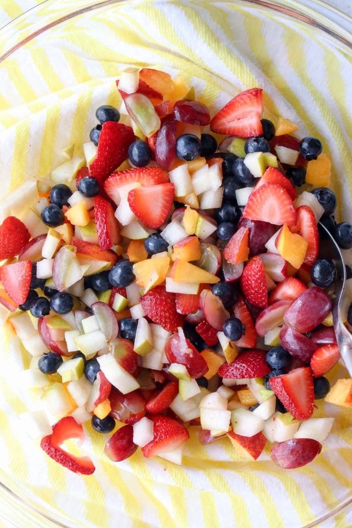 bowl of mixed fresh fruit salad