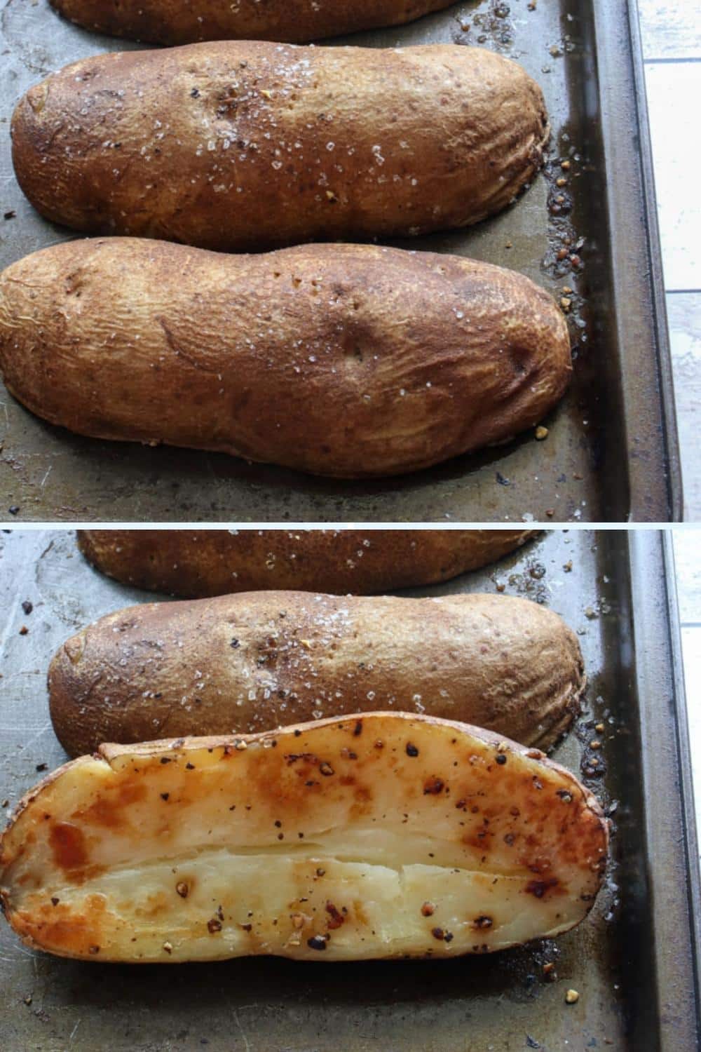 potatoes on a baking sheet