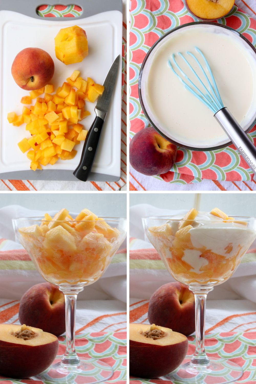 Steps to make peaches and cream