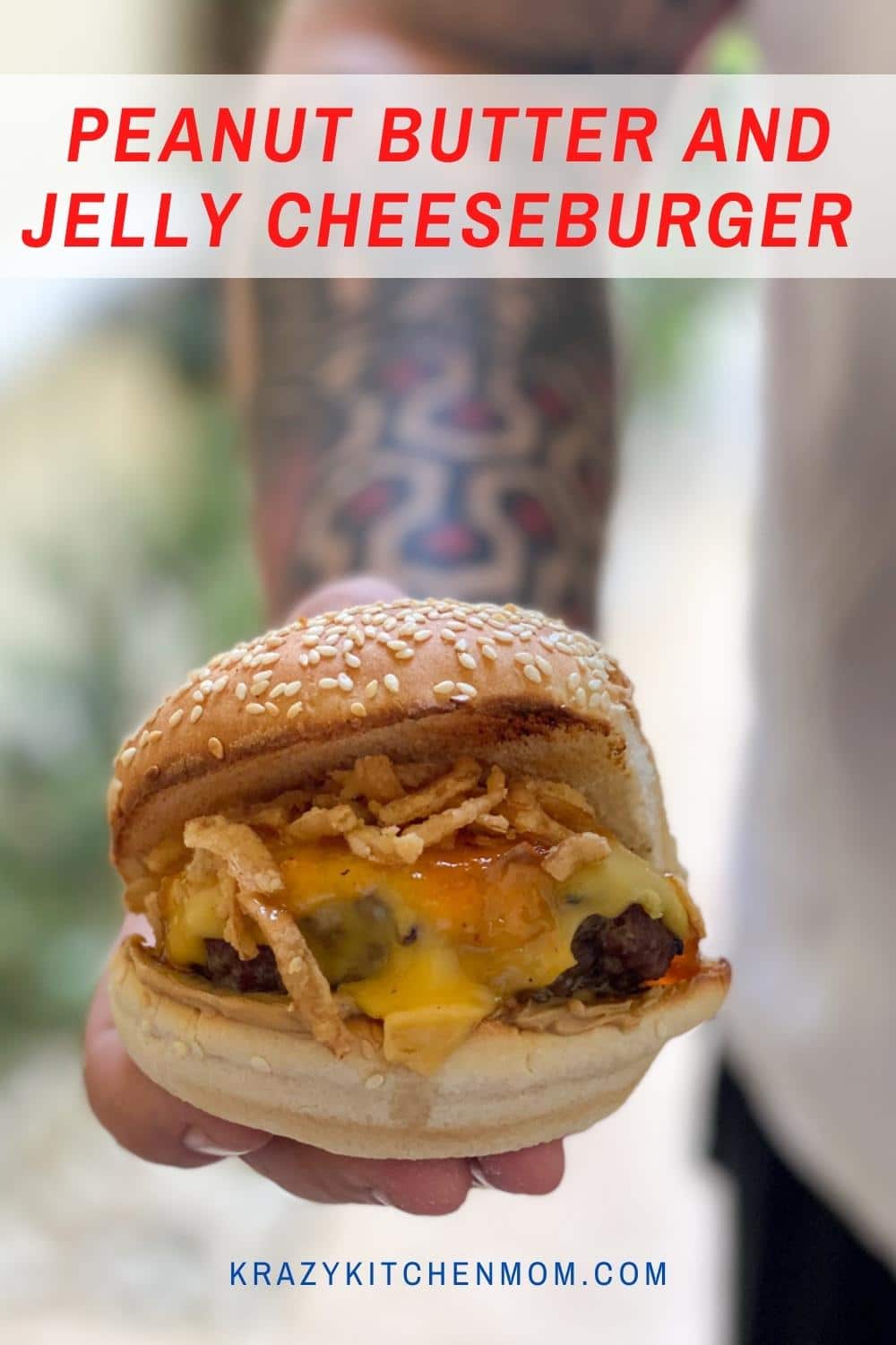 This cheeseburger will change the way you think about cheeseburgers and peanut butter and jelly. A perfect combo of sweet, savory, and spicy. via @krazykitchenmom