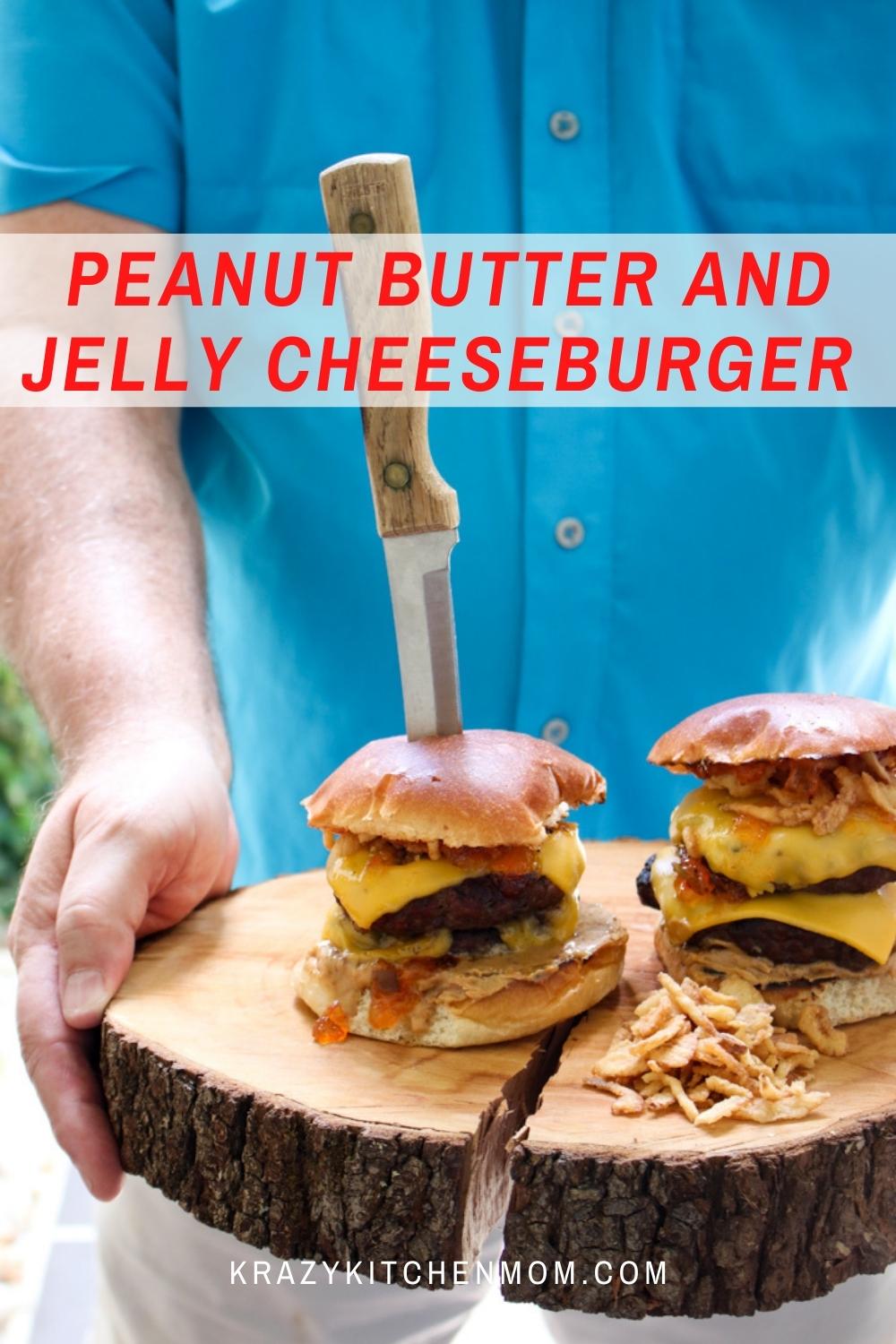 This cheeseburger will change the way you think about cheeseburgers and peanut butter and jelly. A perfect combo of sweet, savory, and spicy. via @krazykitchenmom