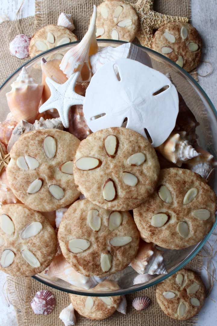 DISH OF COOKIES AND SHELLS