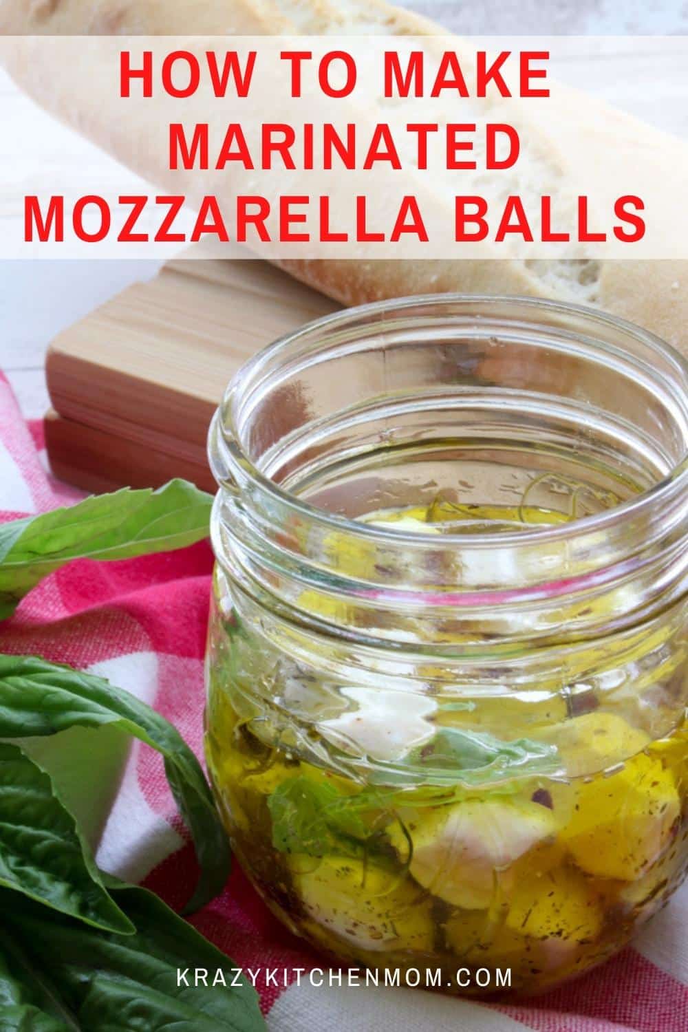 Turn plain mozzarella pearls into herby savory bites of cheese with an explosion of flavor. Perfect as a snack or on pizza and salads. via @krazykitchenmom