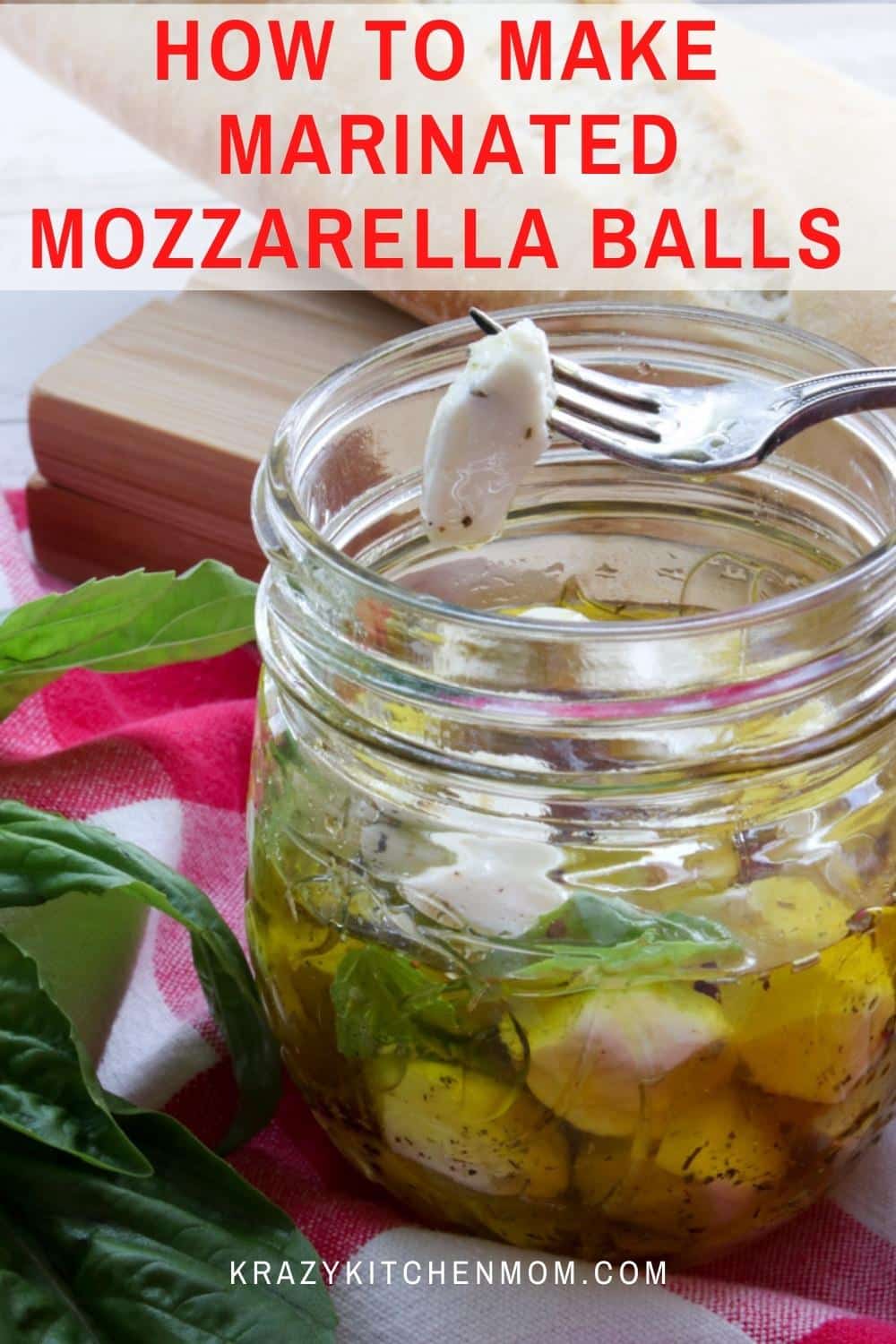 Turn plain mozzarella pearls into herby savory bites of cheese with an explosion of flavor. Perfect as a snack or on pizza and salads. via @krazykitchenmom