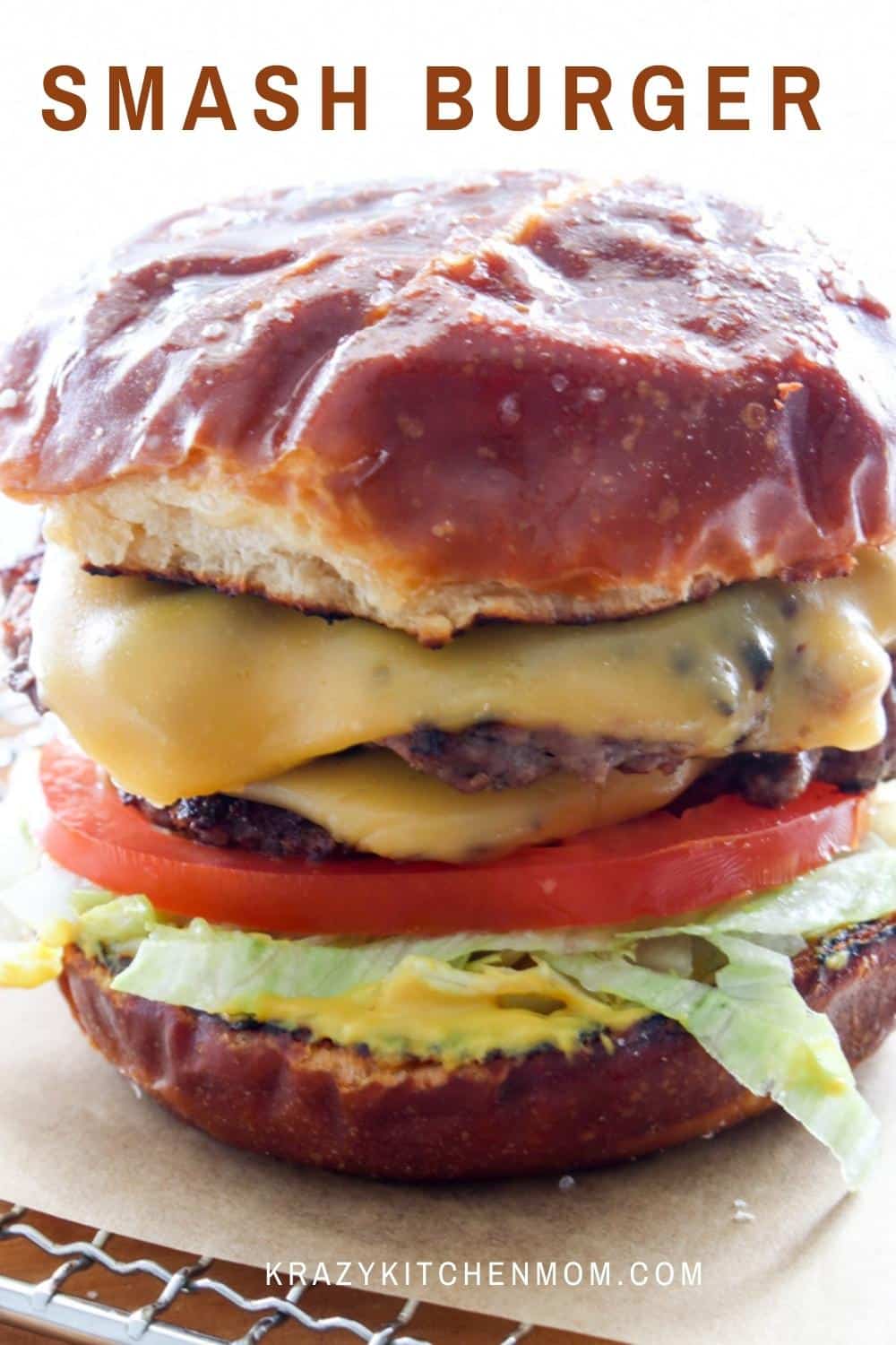 A perfectly caramelized hamburger on the outside but nice and juicy on the inside. The trick is in the smash. via @krazykitchenmom