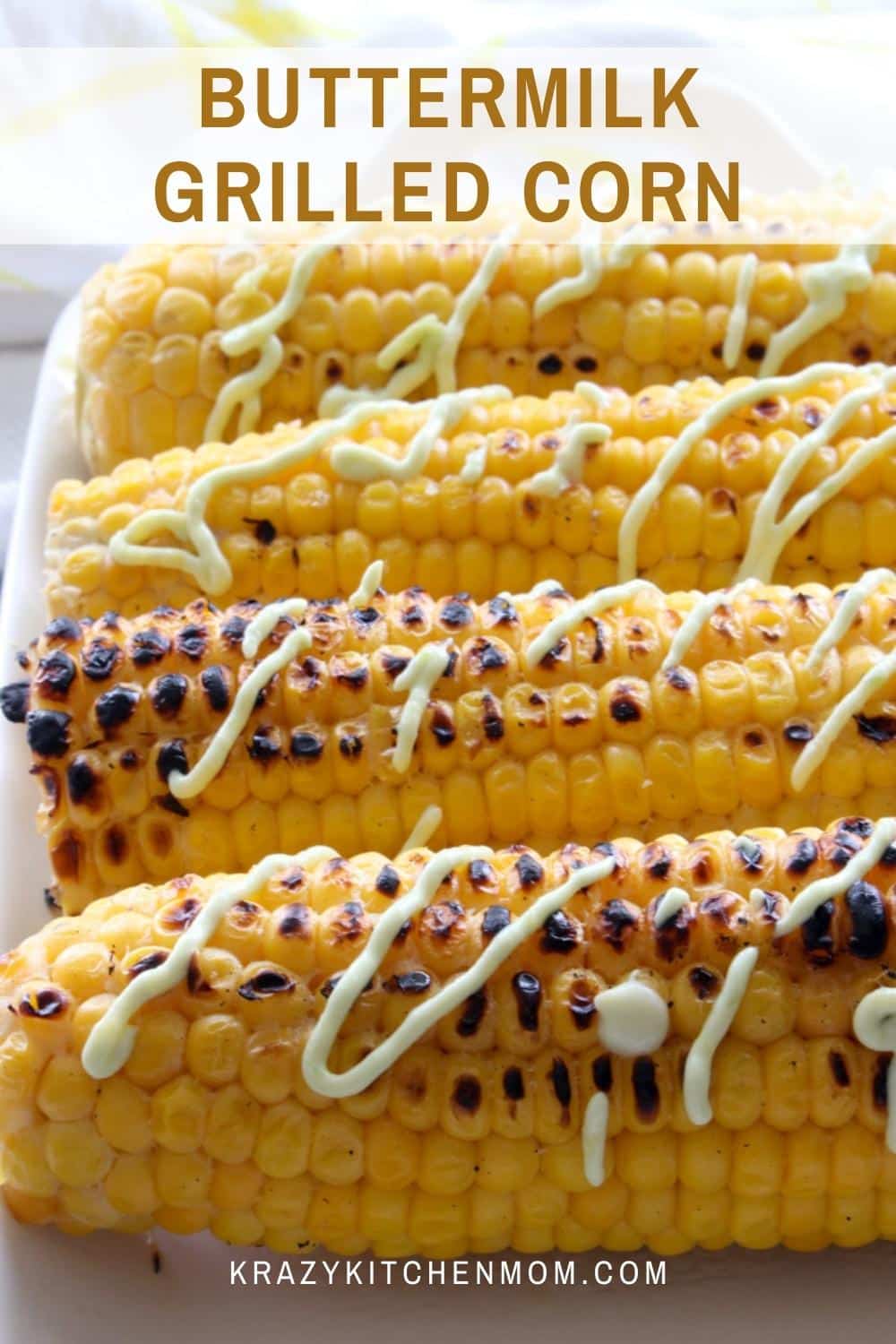 There is nothing better than summertime grilled corn on the cob dripping in butter. Marinating it in buttermilk adds tangy sweetness. via @krazykitchenmom