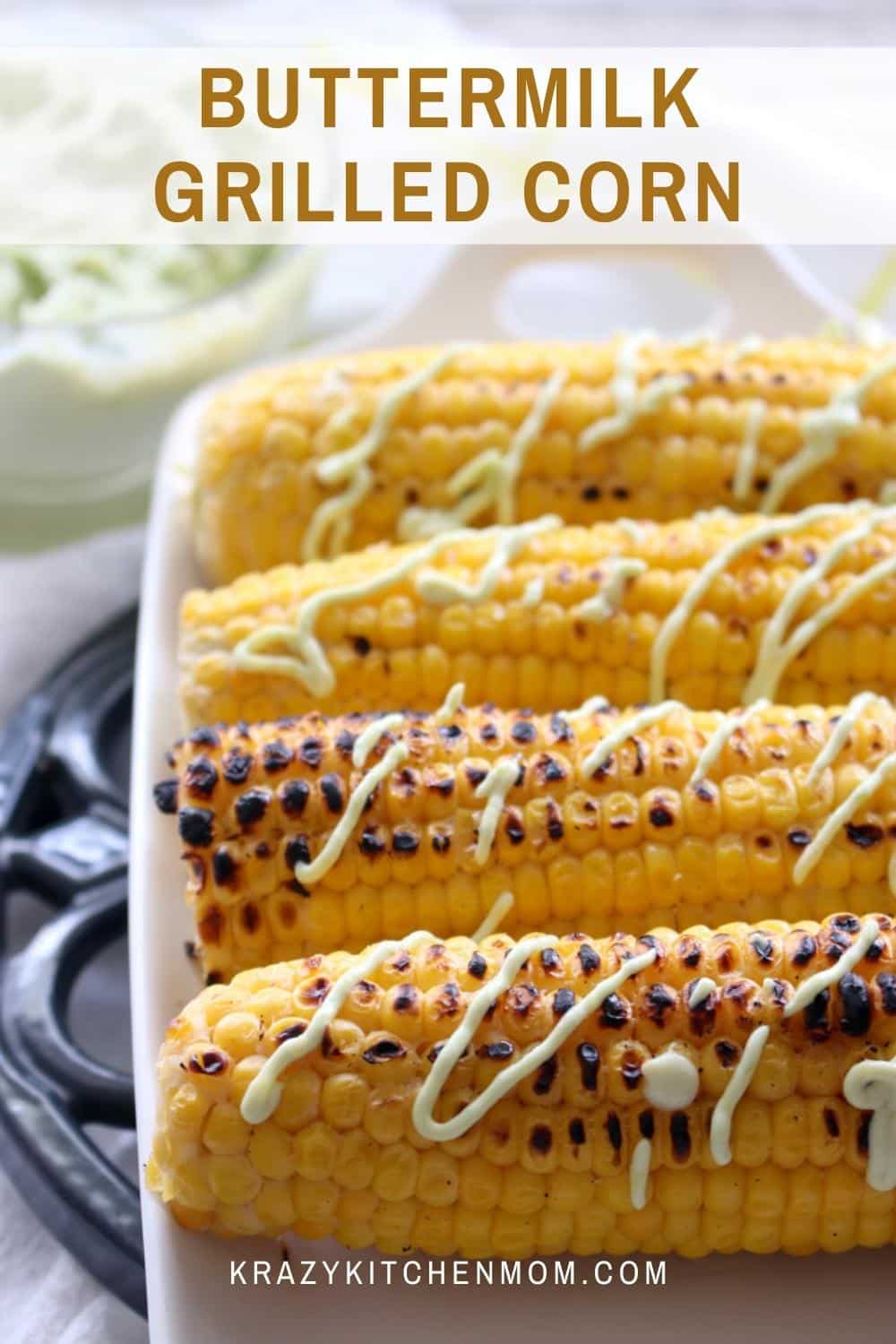 There is nothing better than summertime grilled corn on the cob dripping in butter. Marinating it in buttermilk adds tangy sweetness. via @krazykitchenmom