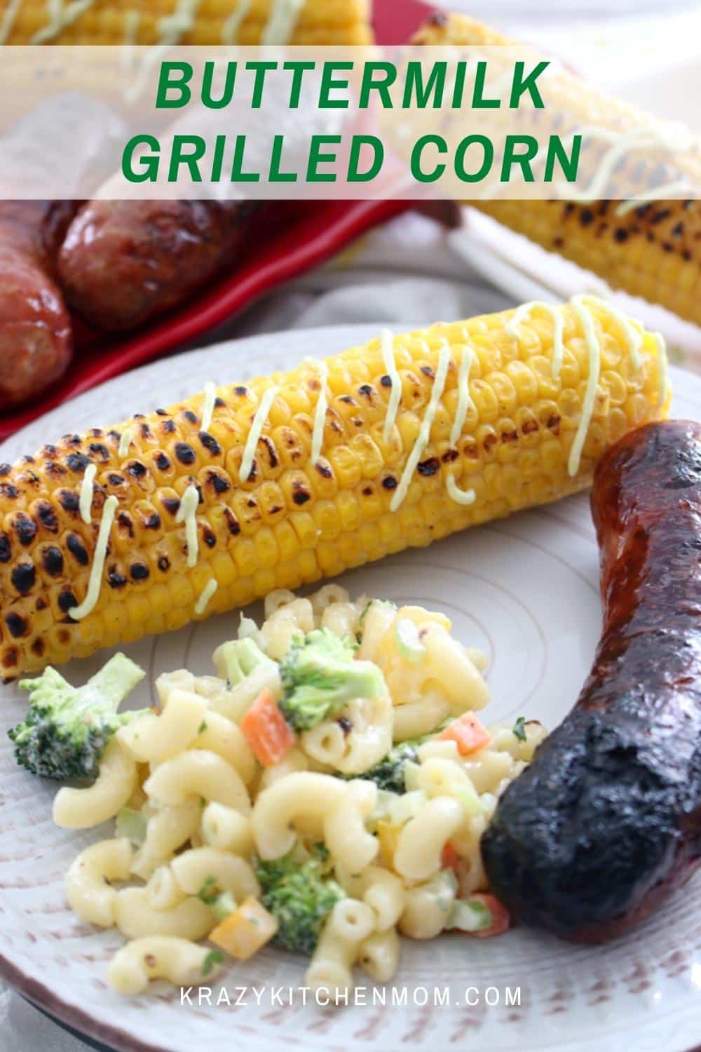 There is nothing better than summertime grilled corn on the cob dripping in butter. Marinating it in buttermilk adds tangy sweetness. via @krazykitchenmom