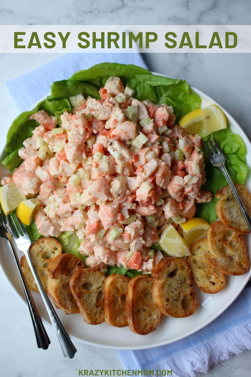 Calling all my shrimp lovers…you’re going to love this classic and easy shrimp salad. It’s made with store-bought cooked shrimp so it’s ready in minutes. via @krazykitchenmom