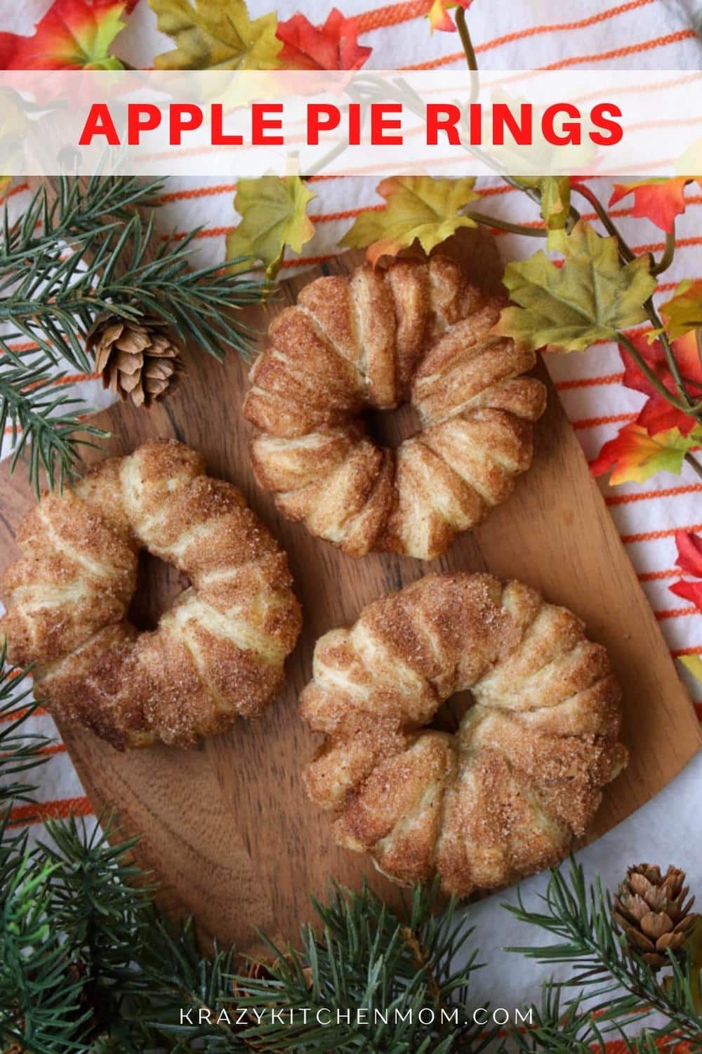 These adorable apple pie rings are made with fresh apple slices, puff pastry dough, and with all the warm fall flavors we love. via @krazykitchenmom