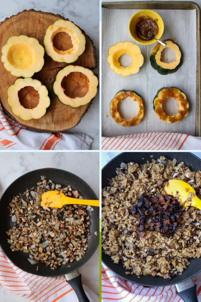 Acorn Squash Rings with Wild Rice Krazy Kitchen Mom