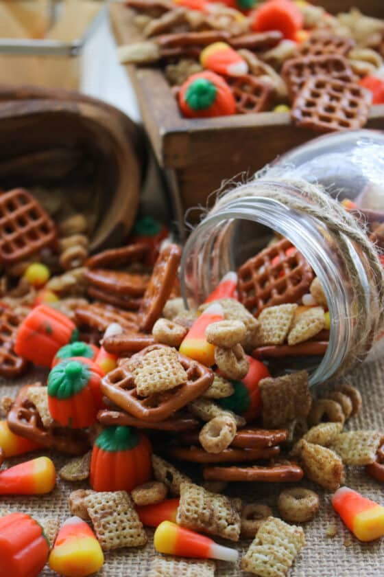 Pumpkin Pie Spice Party Mix Krazy Kitchen Mom