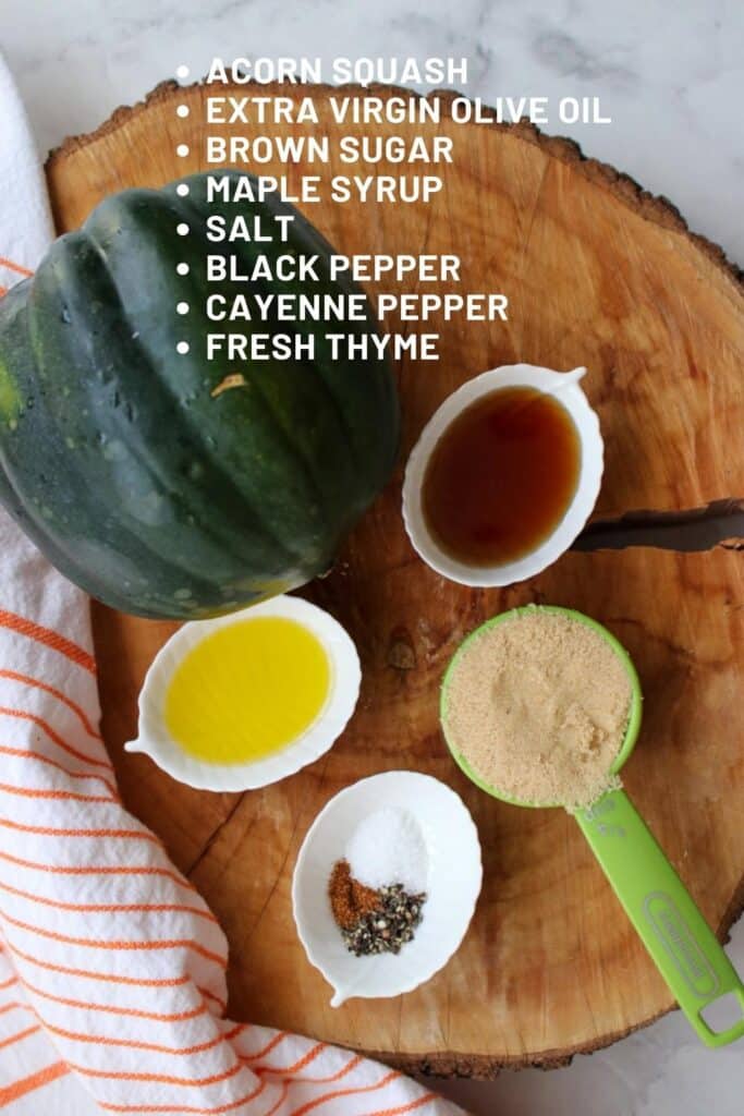 ingredients needed to make acorn squash with wild rice