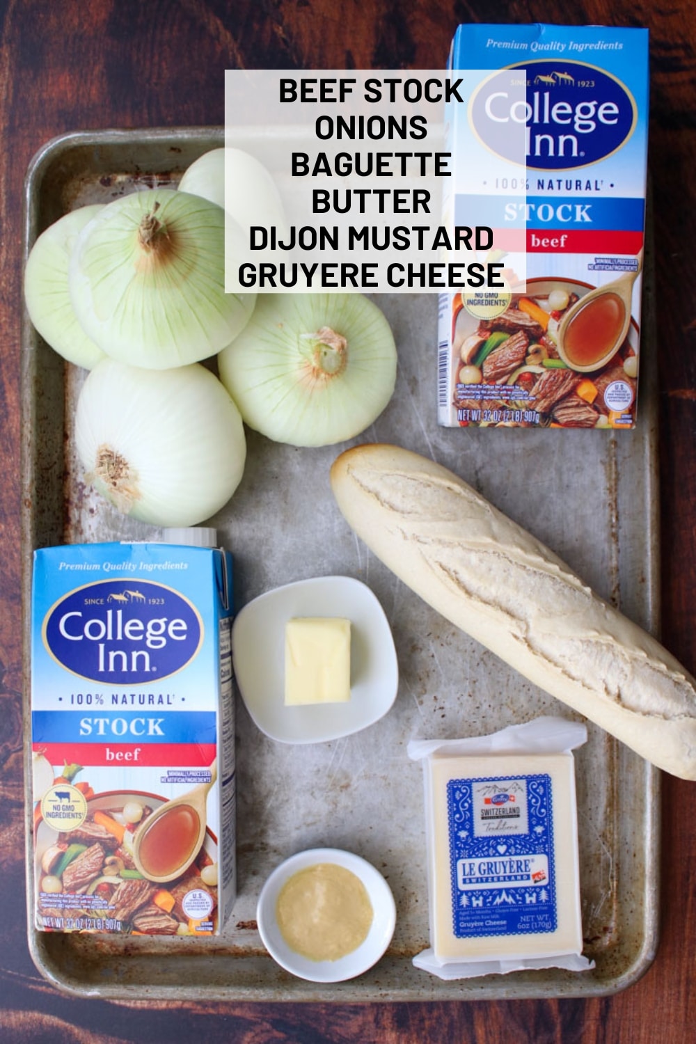 ingredients to make french onion soup