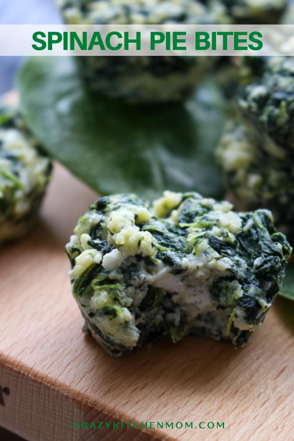 Bite-sized crustless spinach pie bites are the perfect appetizer any time of the year. They are light and creamy and full of delicious spinach. via @krazykitchenmom