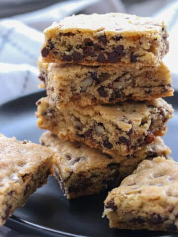 stack of toll house cookie bars