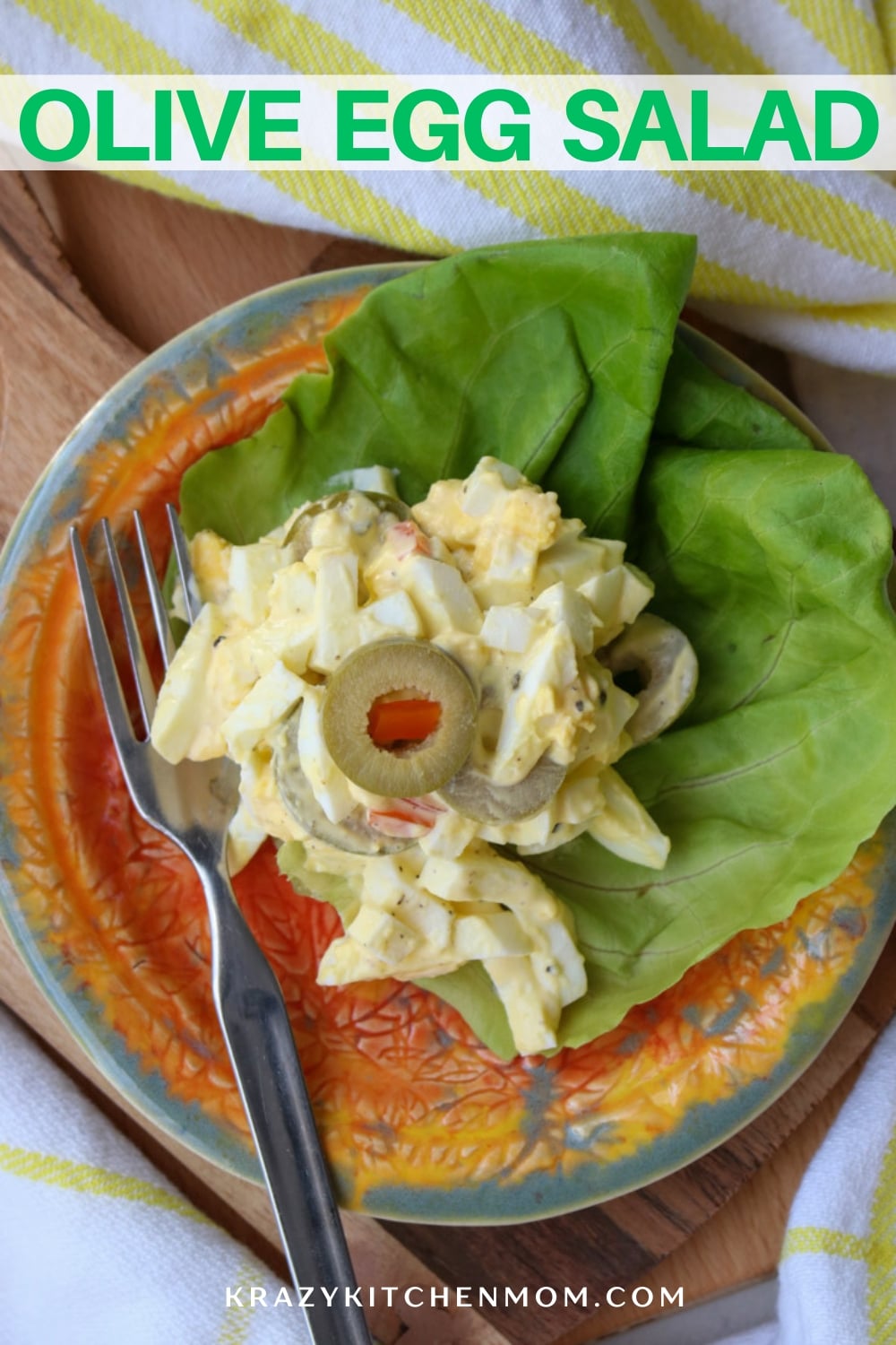 Grab and go egg salad for your lunchtime cravings! Try my Olive Egg Salad as a spring salad or a sandwich for a light, nutritious meal. via @krazykitchenmom