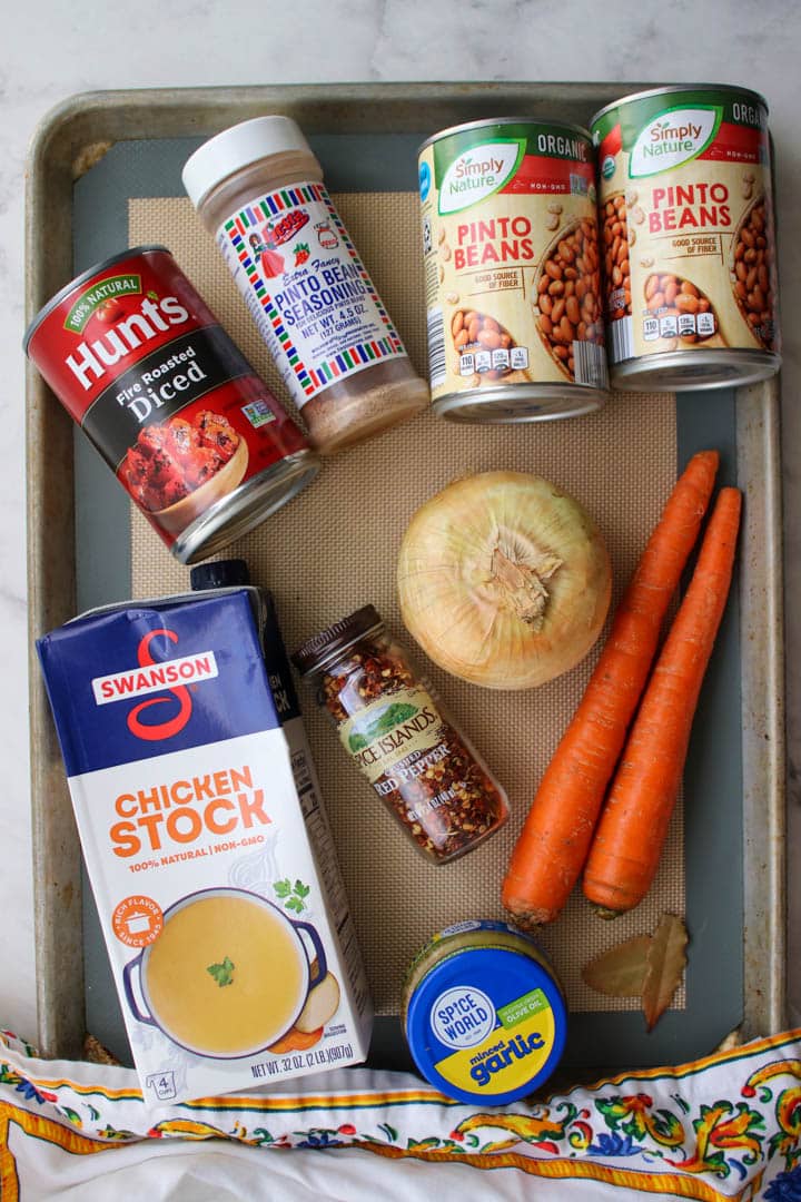 ingredients to make pinto bean soup