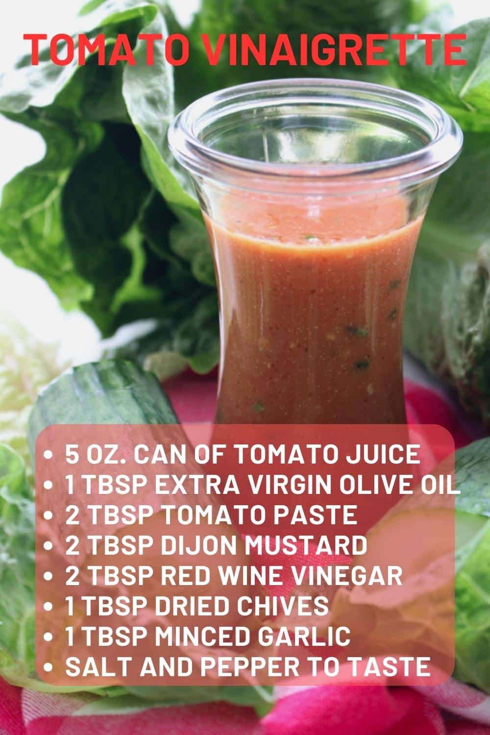 Do you need a flavorful dressing to take your salad to the next level? With just a few ingredients, you can make a simple tomato vinaigrette that's sure to add an extra zing to any dish. This tried-and-true recipe takes less than five minutes to prepare, yet is packed with a delectable mix of tangy, acidic, and slightly sweet flavors.  via @krazykitchenmom