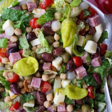 bowl of italian chopped salad