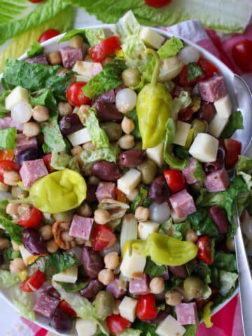 bowl of italian chopped salad