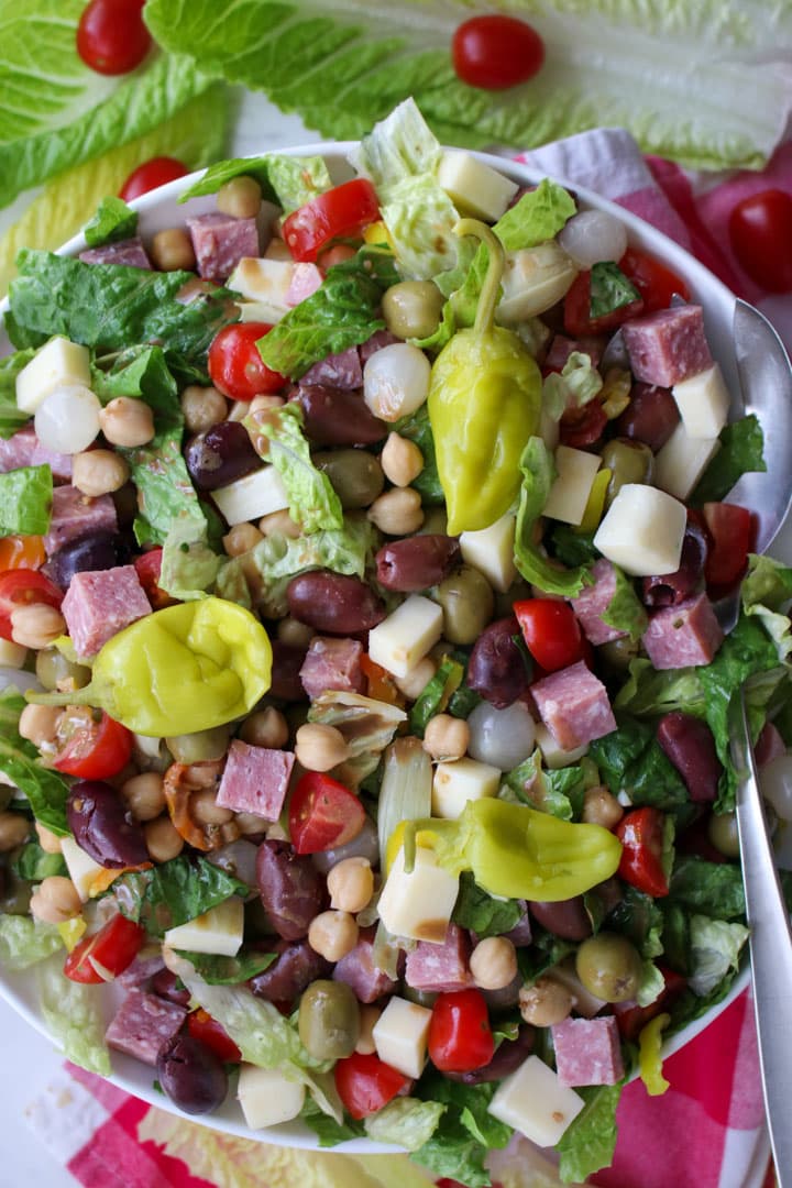 bowl of italian chopped salad