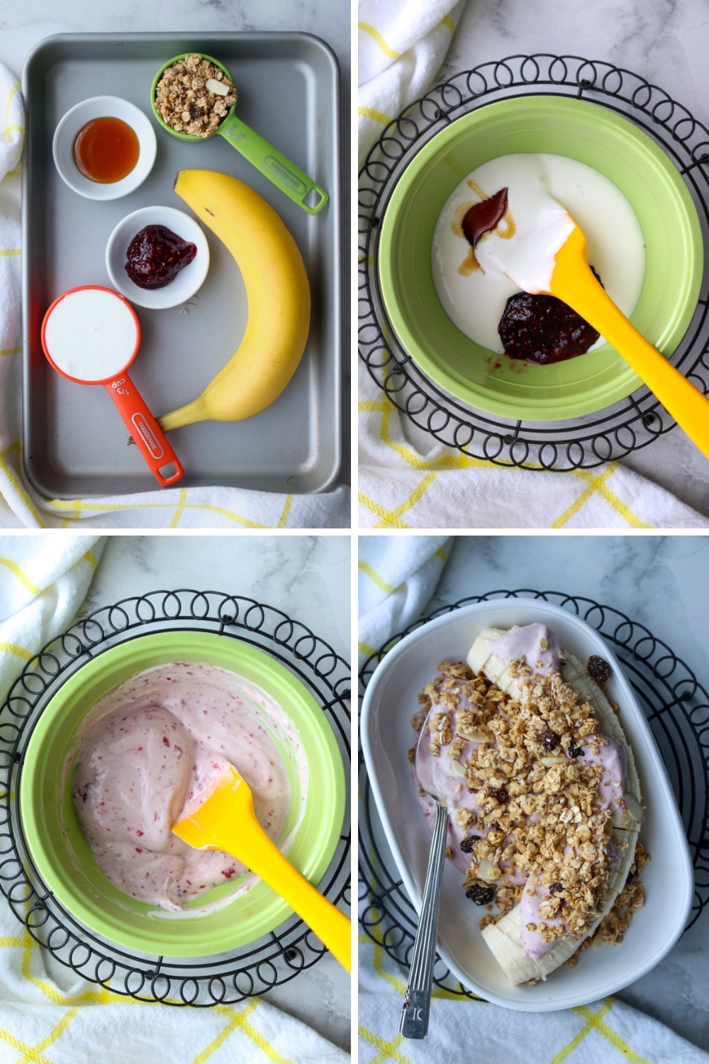 steps showing how to use blended cottage cheese