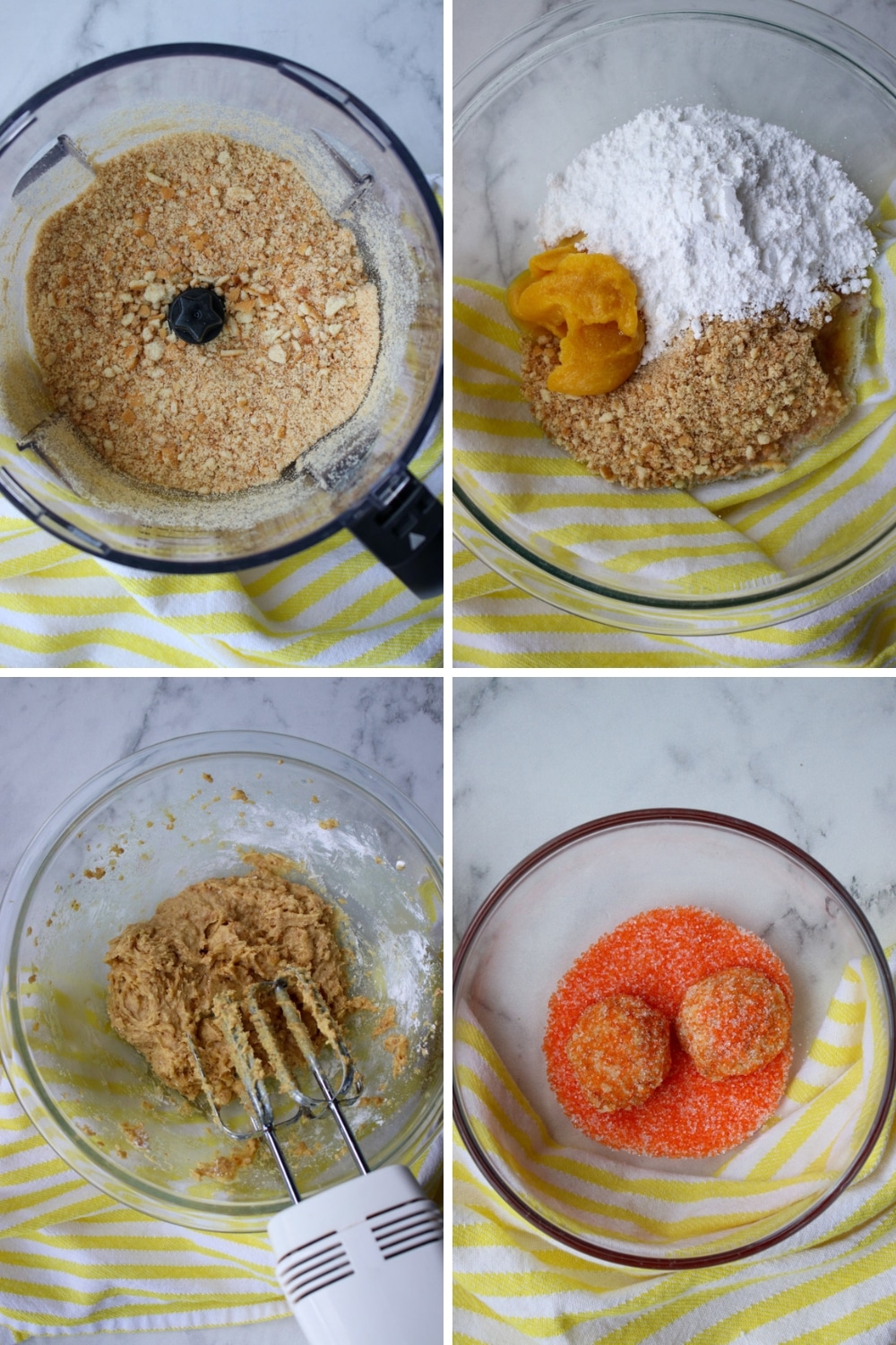 PHOTO SHOWING HOW TO MAKE NO-BAKE TROPICAL COOKIE BALLS