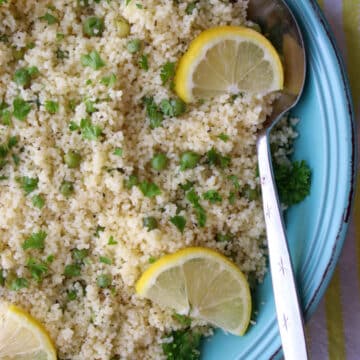 bowl of lemon couscous