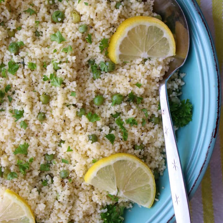 Lemon Couscous with Herbs and Peas Krazy Kitchen Mom
