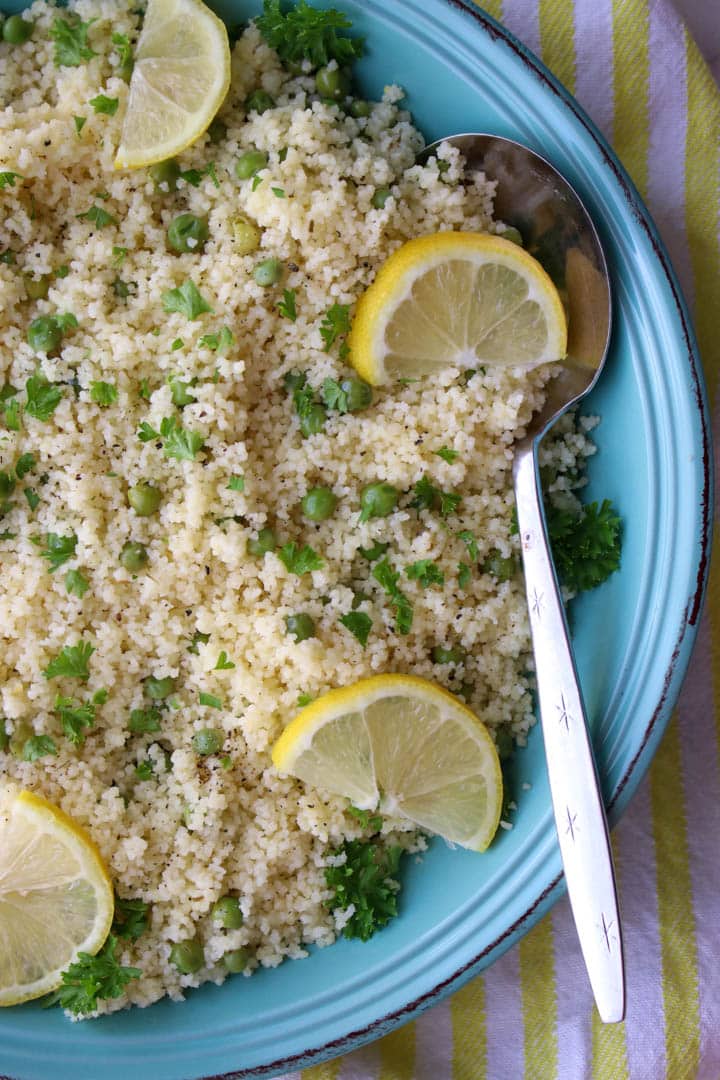 bowl of lemon couscous