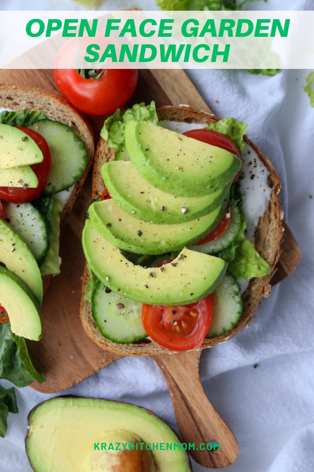 Preparing an open-face veggie sandwich is quick and easy and packed with nutrients. Check out the recipe for the special protein-packed ingredient.  via @krazykitchenmom