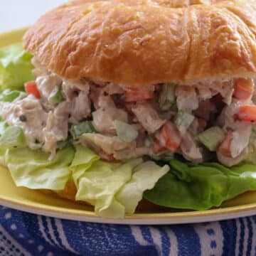 croissant filled with chicken salad