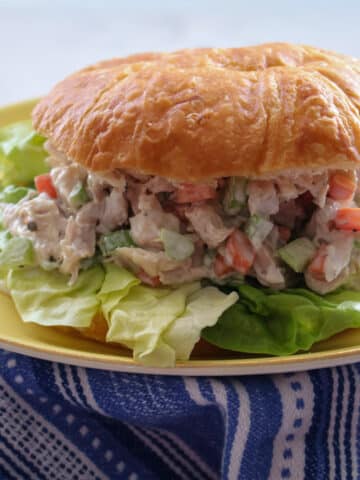 croissant filled with chicken salad