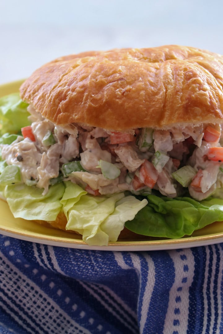 croissant filled with chicken salad