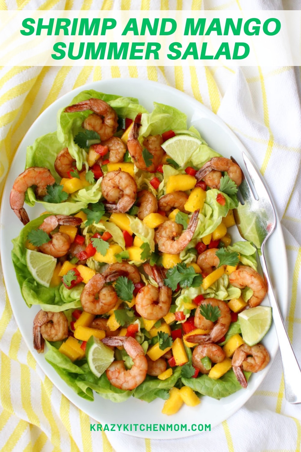 Nothing says summer like a refreshing salad. My delicious shrimp and mango summer salad has just what you're looking for to add flavor and zest to your al fresco dining. via @krazykitchenmom