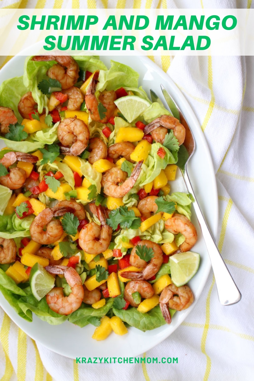 Nothing says summer like a refreshing salad. My delicious shrimp and mango summer salad has just what you're looking for to add flavor and zest to your al fresco dining. via @krazykitchenmom
