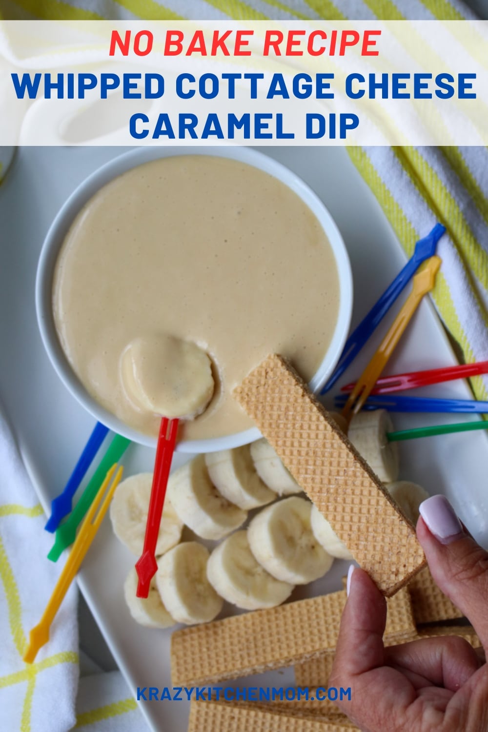 Craving something sweet but don't want to derail your diet? Try this irresistible Whipped Cottage Cheese Caramel Dip. via @krazykitchenmom