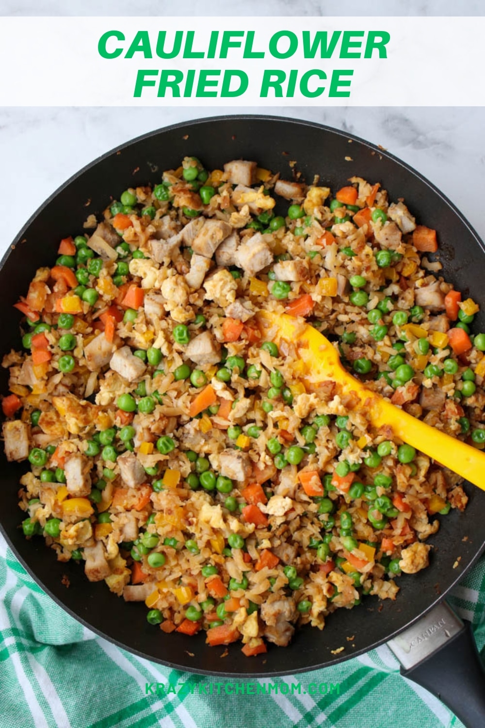 This tasty recipe is an alternative to traditional fried rice. We've swapped the rice for healthy cauliflower rice.  via @krazykitchenmom