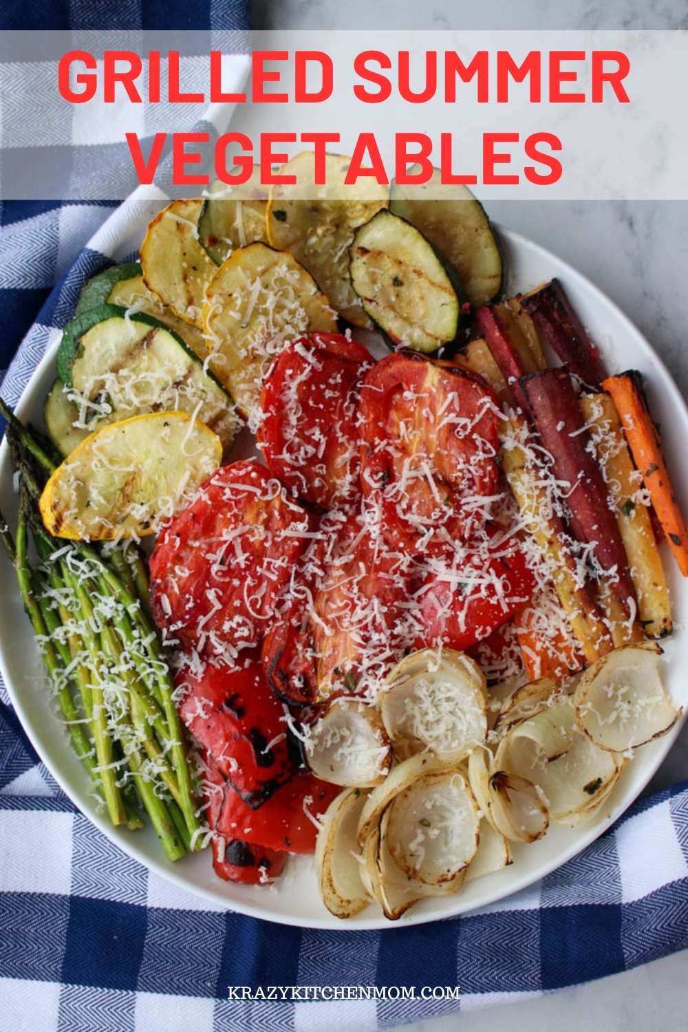 Perfect grilled summer vegetables marinated in a tangy herb-filled sauce are a fantastic way to serve and eat more fresh vegetables. via @krazykitchenmom