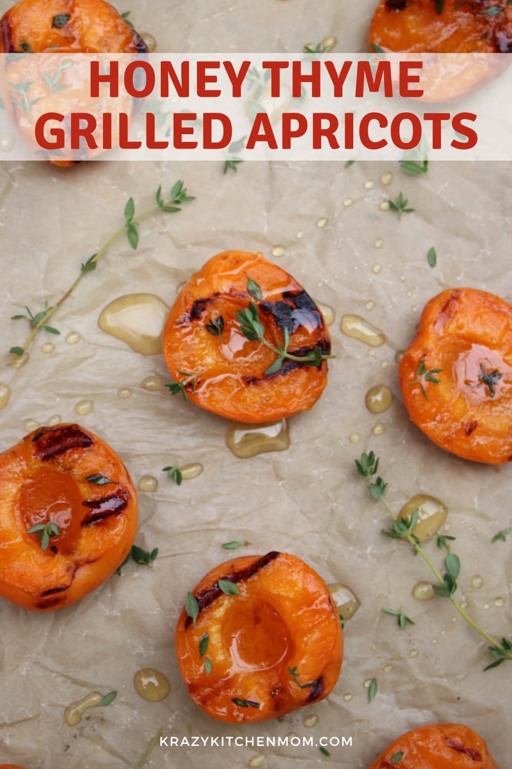 Grilled apricots make a  simple and sweet treat using fresh apricots and burrata cheese. It's the perfect combination of creamy, sweet, and crunchy. via @krazykitchenmom