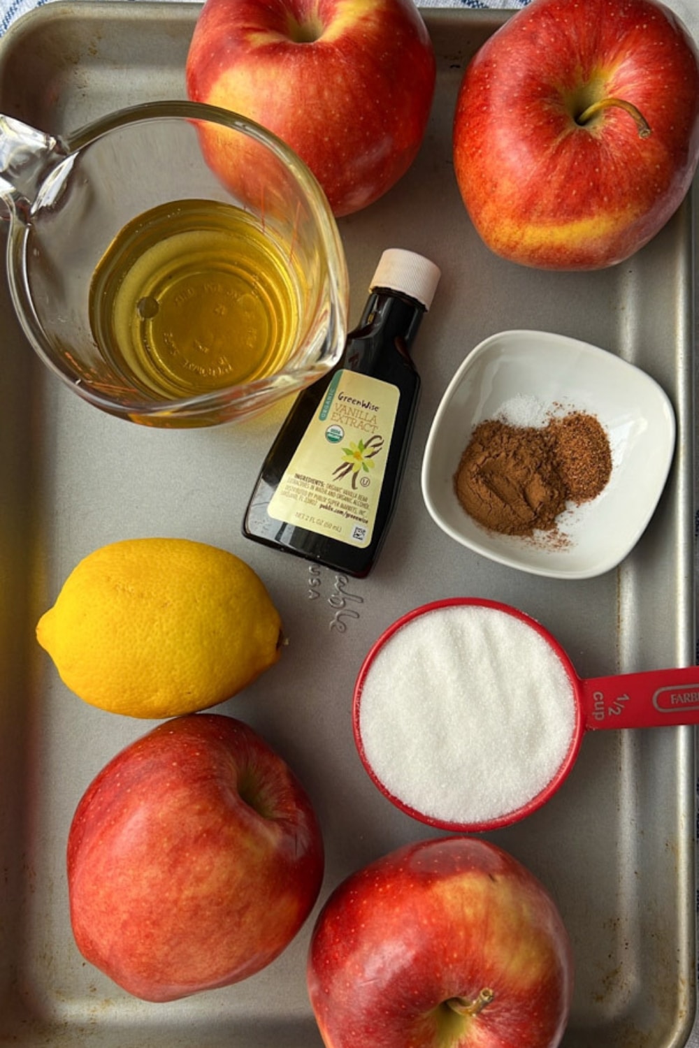 Ingredients to make apple butter