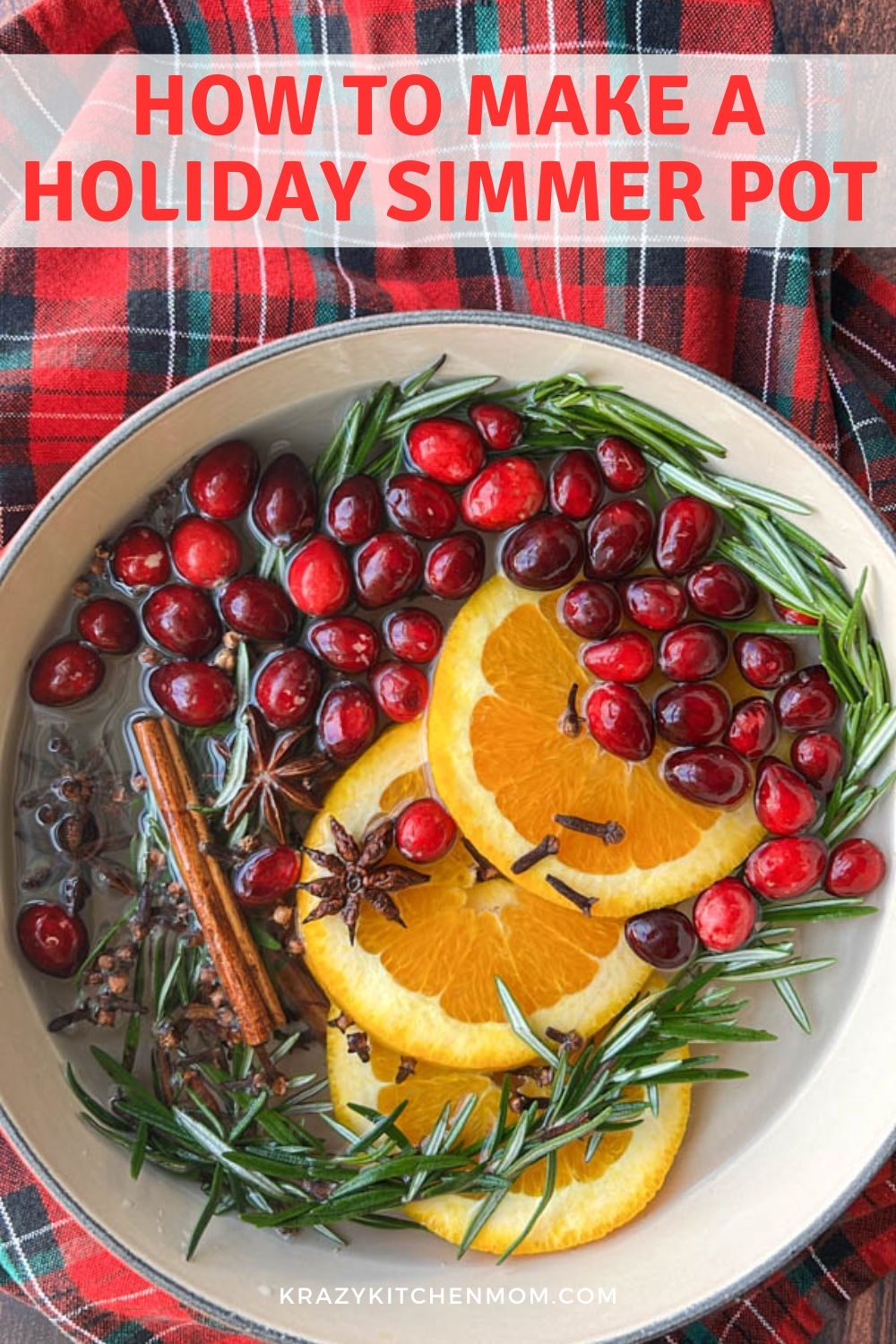 Fill your home with the festive and cozy scents of the holiday season with this colorful simmer potpourri pot. via @krazykitchenmom