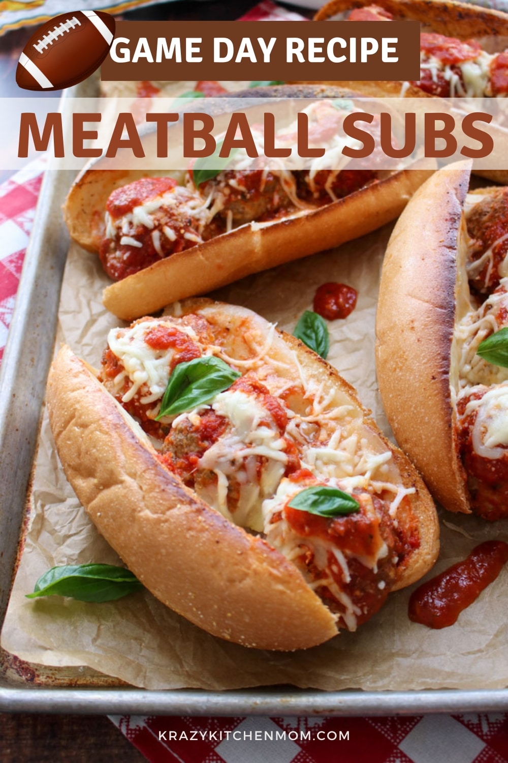 An All-American favorite – the Meatball Sub! This mouth-watering sandwich concoction is made of Italian meatballs, marinara sauce, and gooey cheese piled in a toasted bread garlic roll. via @krazykitchenmom