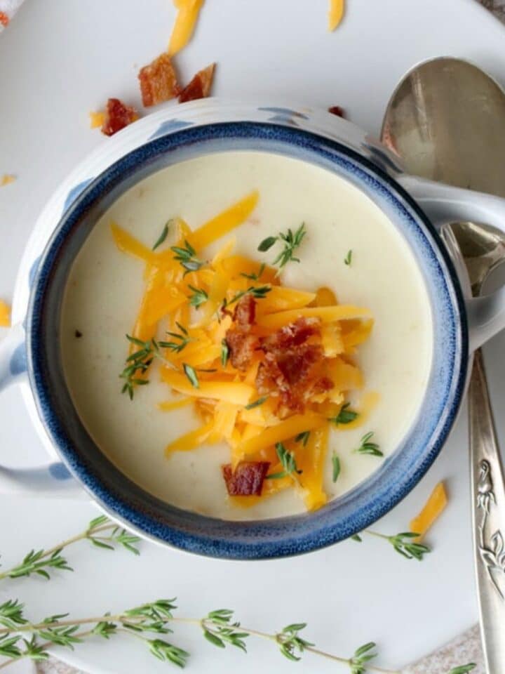 BOWL OF POTATO LEEK SOUP