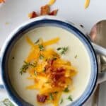 BOWL OF POTATO LEEK SOUP