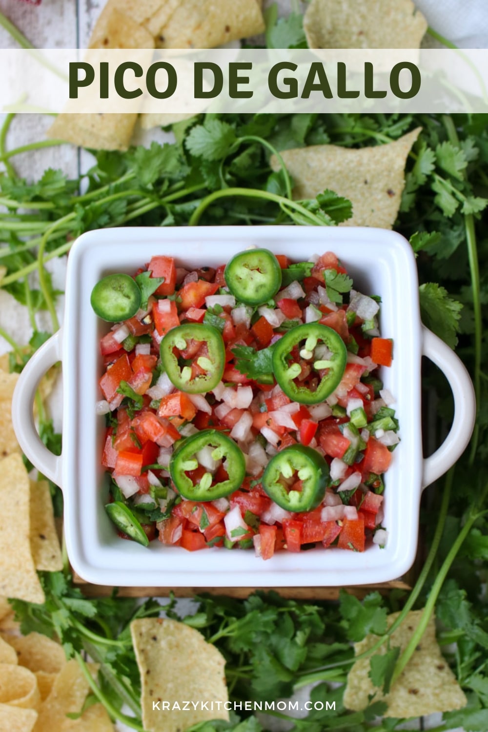 A traditional bright, fresh Mexican salsa bursting with fresh flavor from ripe tomatoes to the heat of jalapeños and tang of fresh lime. via @krazykitchenmom