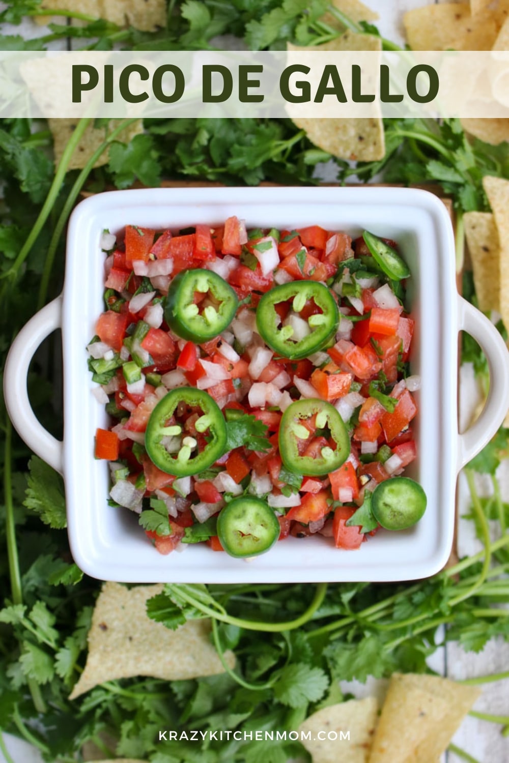 A traditional bright, fresh Mexican salsa bursting with fresh flavor from ripe tomatoes to the heat of jalapeños and tang of fresh lime. via @krazykitchenmom